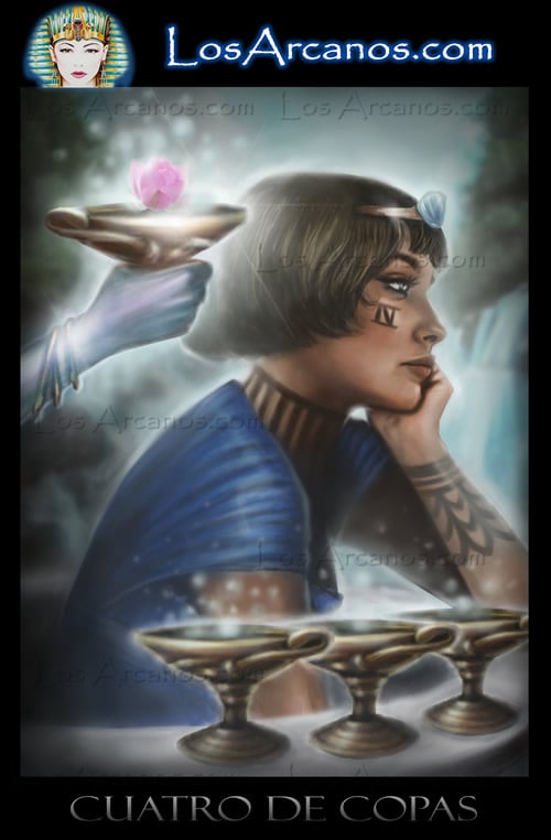 La Templanza y El Cuatro de Copas