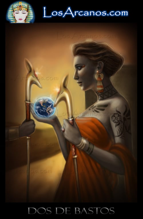 La Templanza y El Dos de Bastos