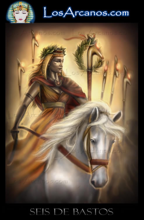 La Templanza y El Seis de Bastos