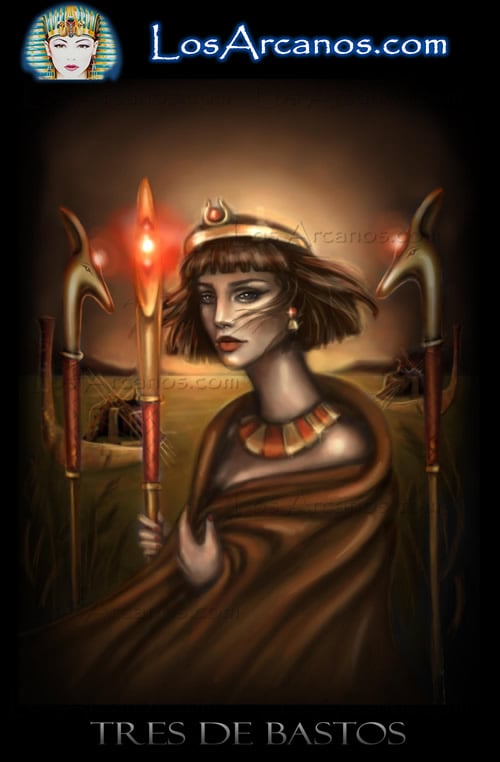 La Templanza y El Tres de Bastos