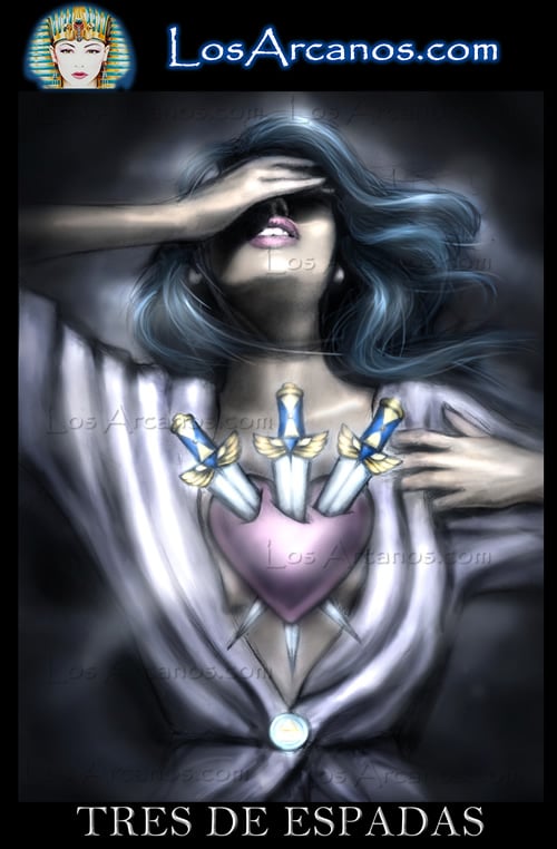 La Templanza y El Tres de Espadas